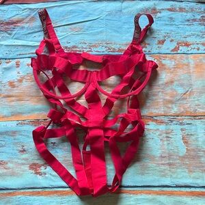 Victoria's Secret Bold Red Strappy Bra